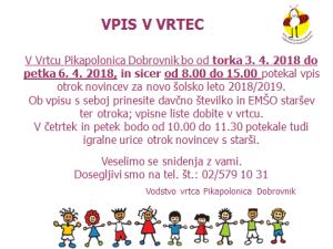 vpis v vrtec